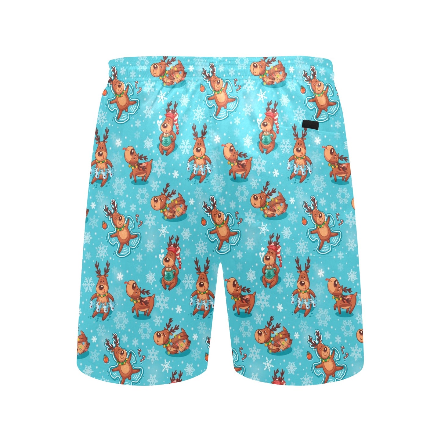 Reindeer Print Design LKS402 Men's Swim Trunks Beach Shorts