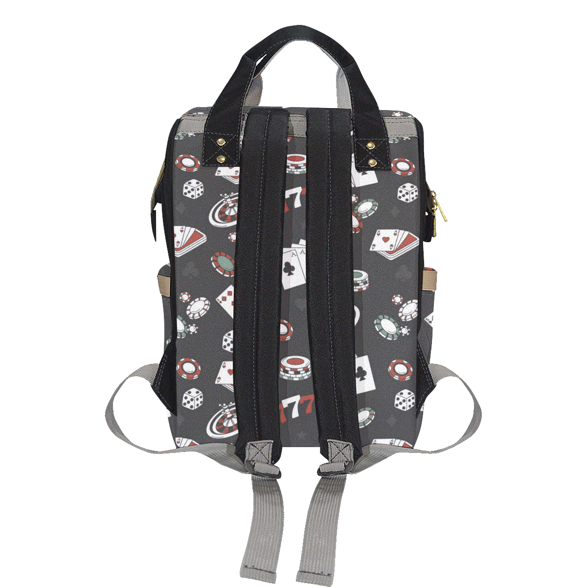 Casino Pattern Print Design 02 Diaper Bag Backpack