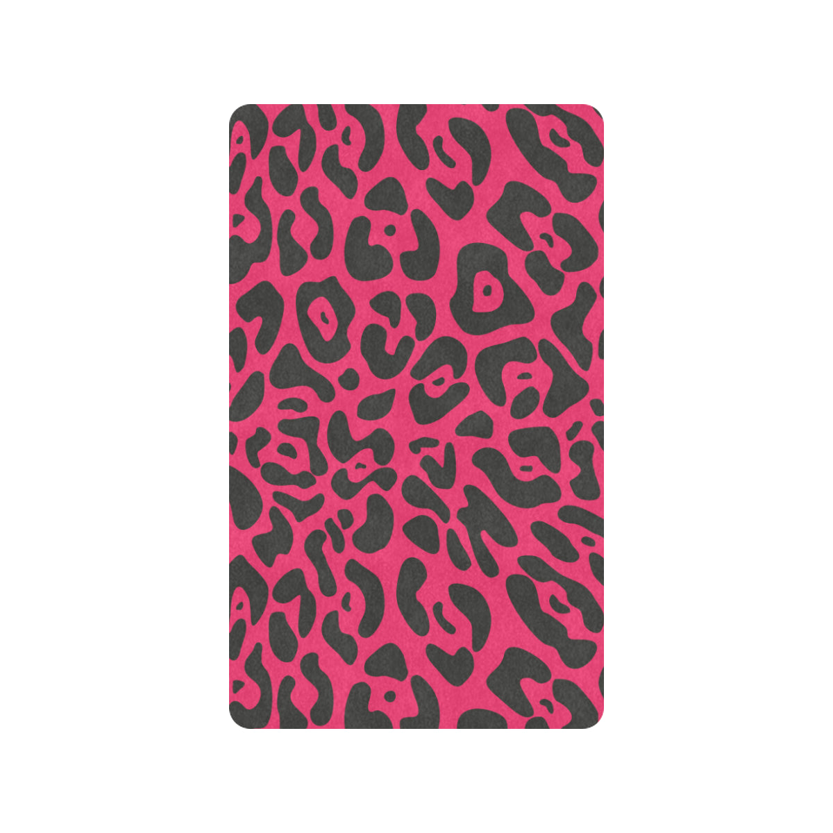 Cheetah Pink Print Pattern Rubber Doormat