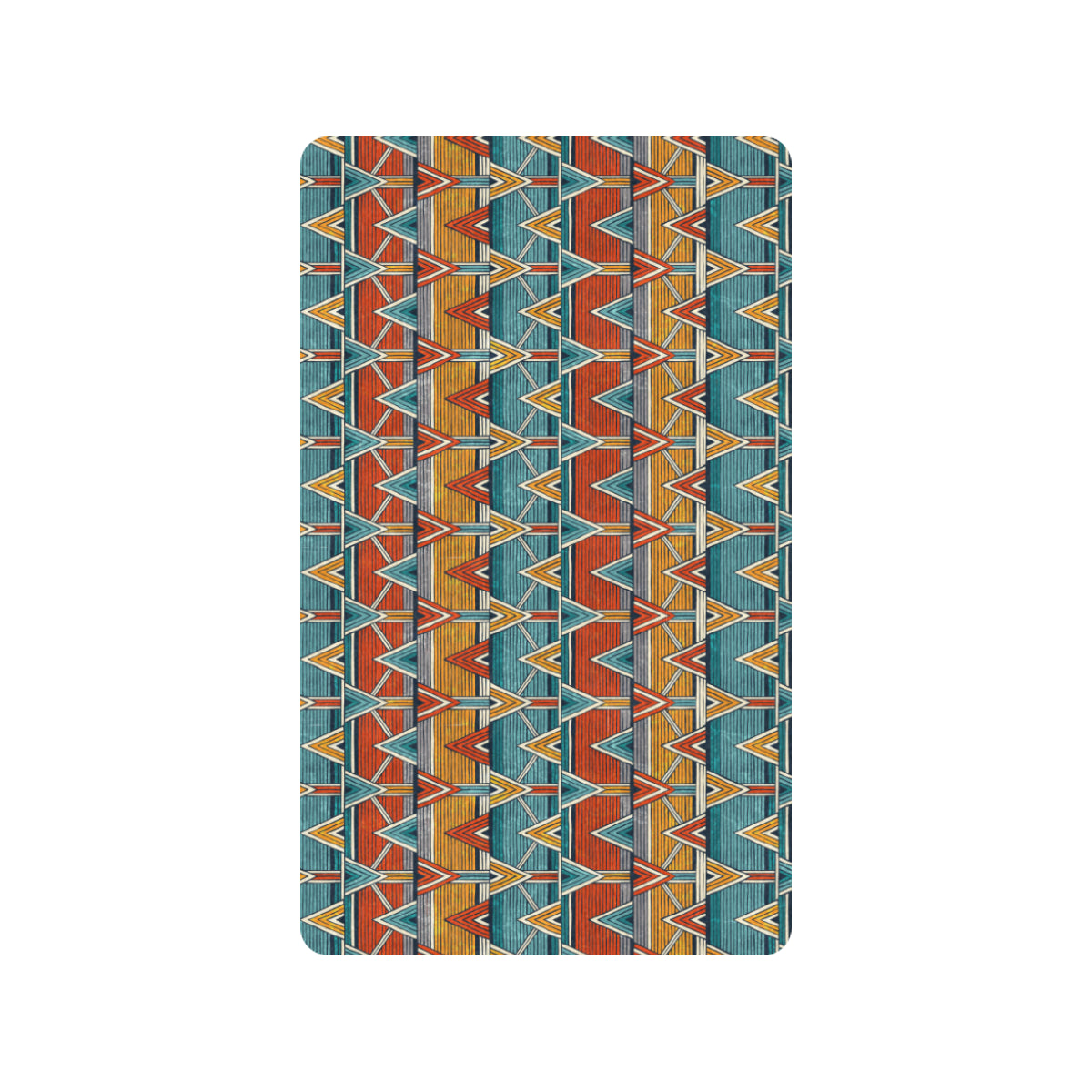 Kente Print African Design Themed Rubber Doormat