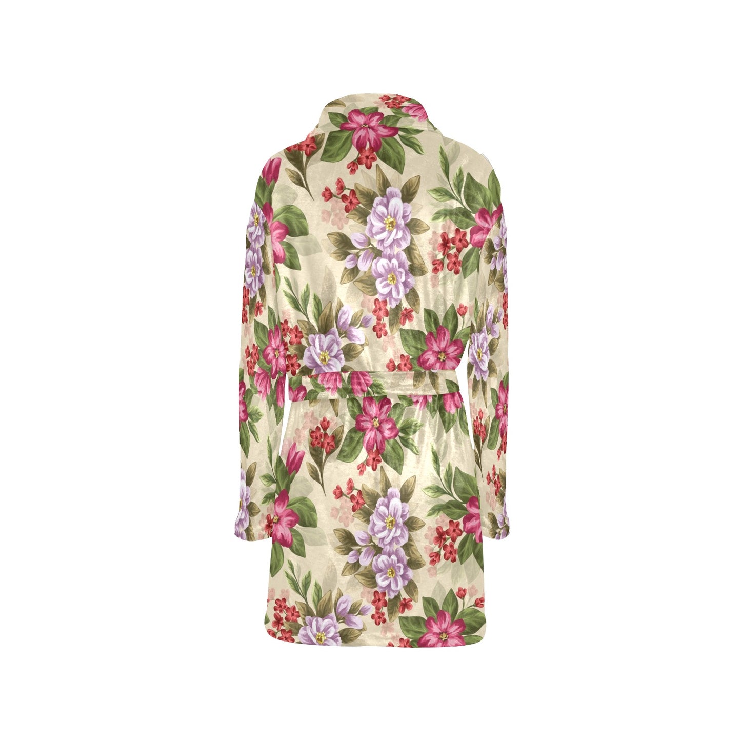 Summer Floral Pattern Print Design SF08 Women's Fleece Robe