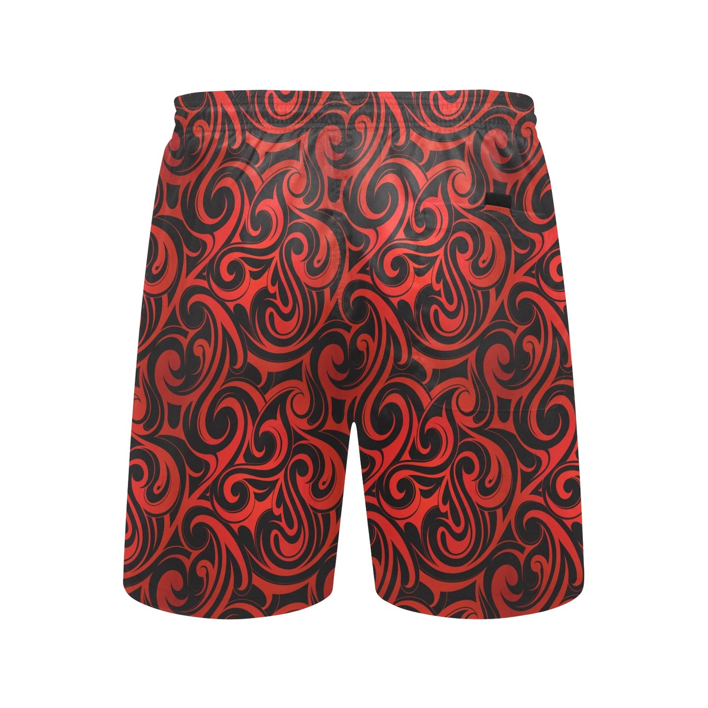 Maori Red Black Themed Design Men's Swim Trunks Beach Shorts