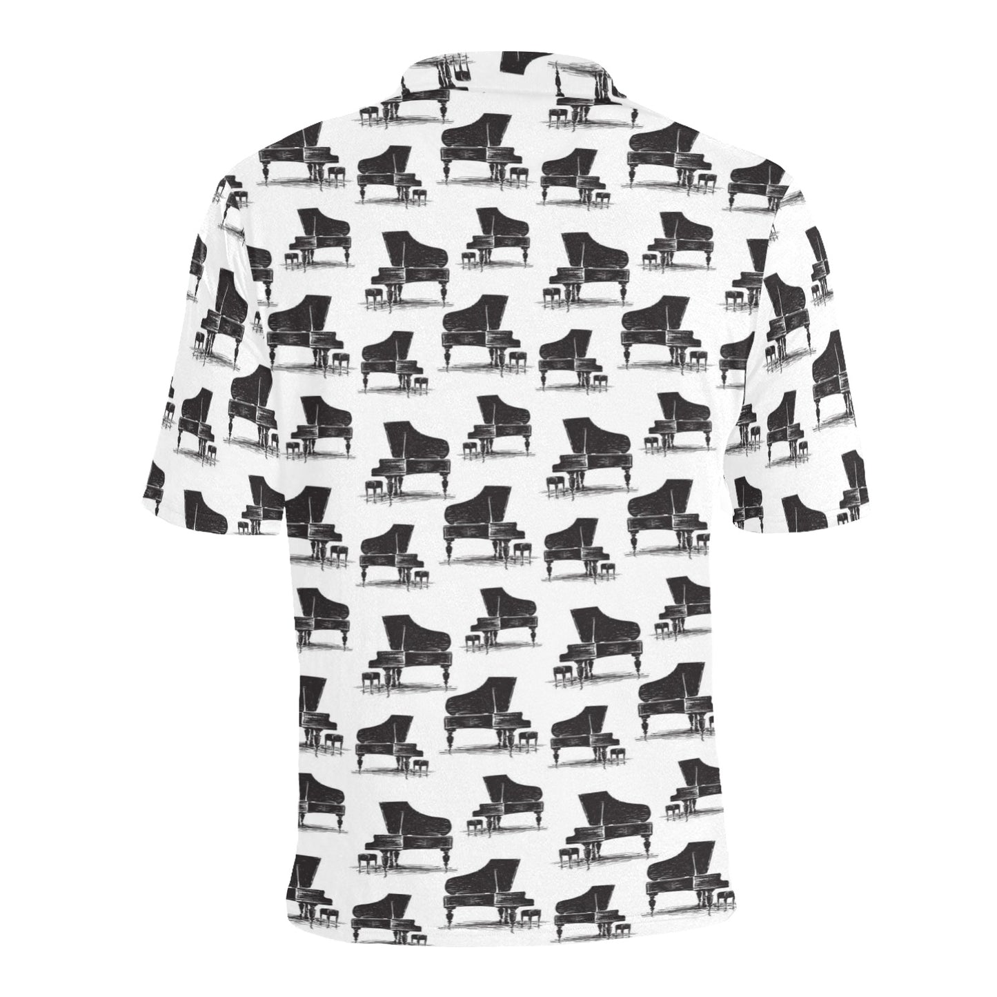 Piano Print Design LKS401 Men Polo Shirt