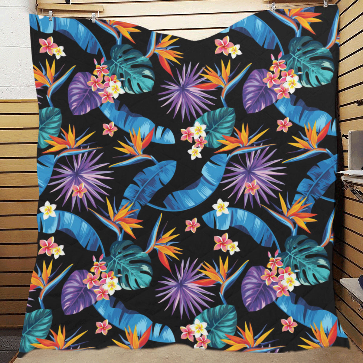 Tropical Flower Pattern Print Design TF018 Premium Quilt