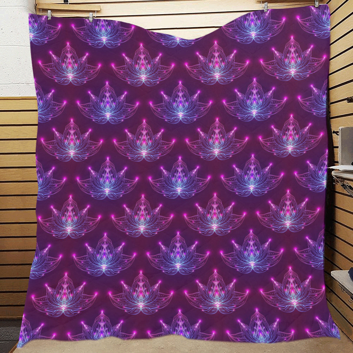 lotus Pattern Print Design LO01 Premium Quilt