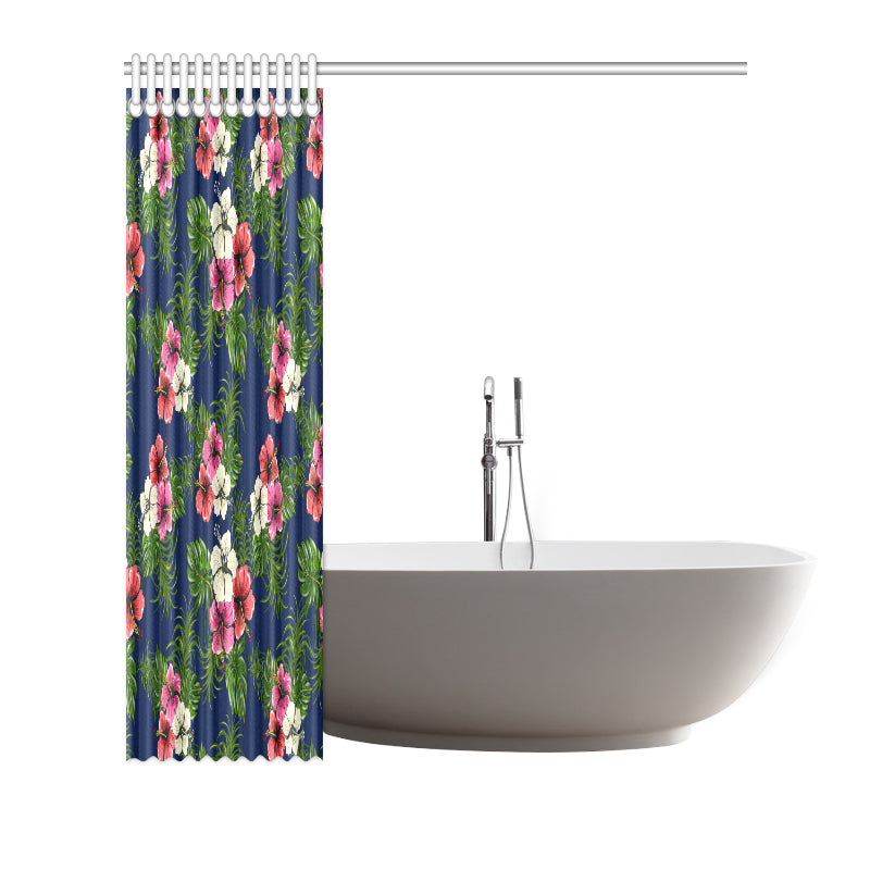 Hibiscus Pattern Print Design HB028 Shower Curtain