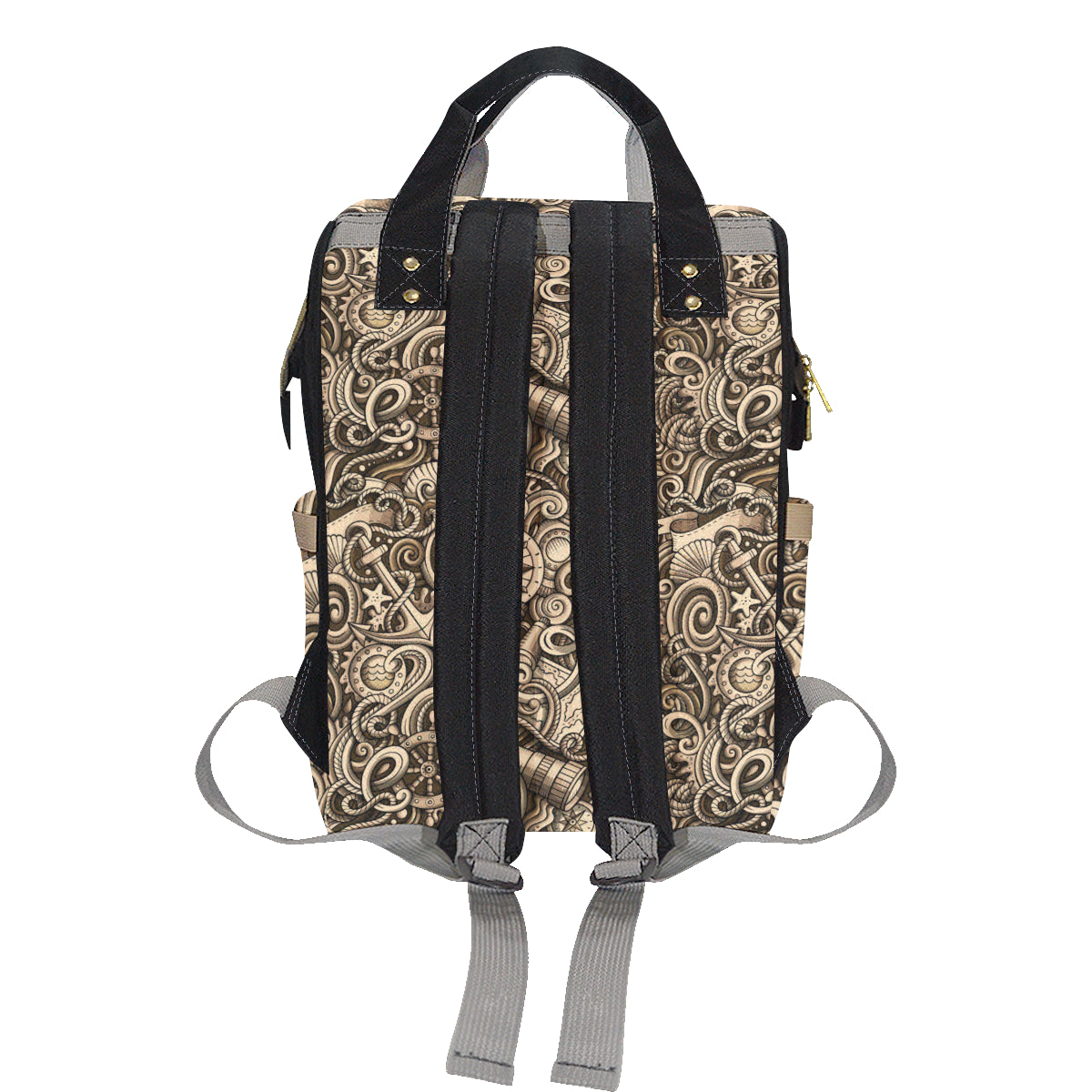 Nautical Tattoo Design Themed Print Diaper Bag Backpack