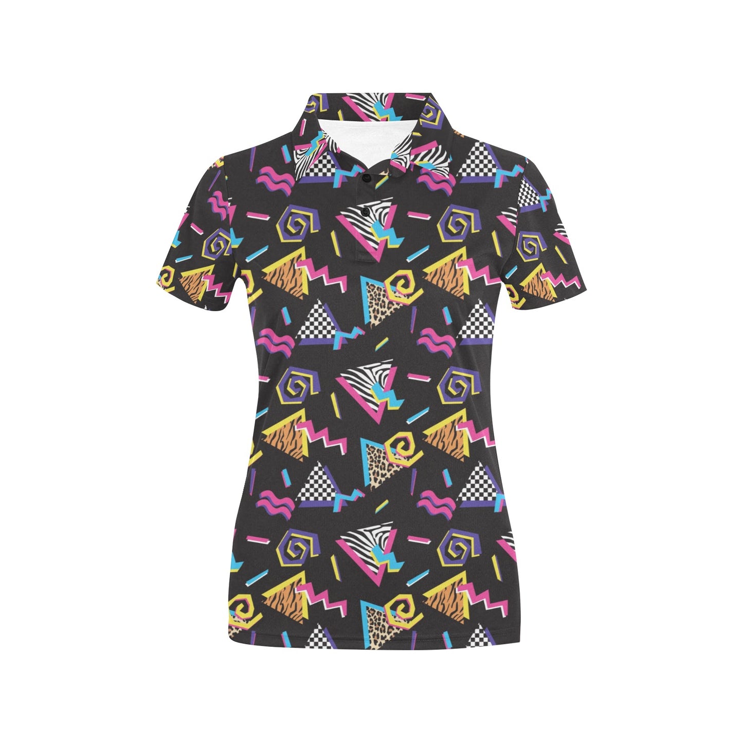 80s Pattern Print Design 3 Women's Polo Shirt