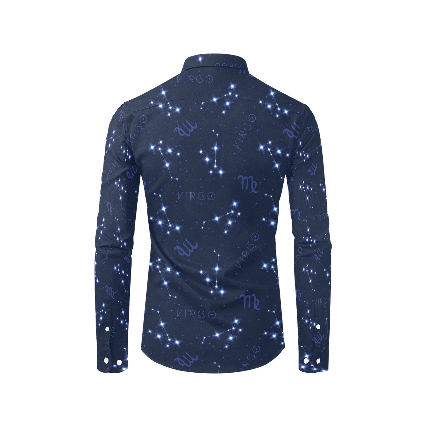 Virgo Print Design LKS303 Men's Long Sleeve Dress Shirt