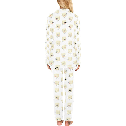 Tofu Print Design LKS301 Women's Long Pajama Set