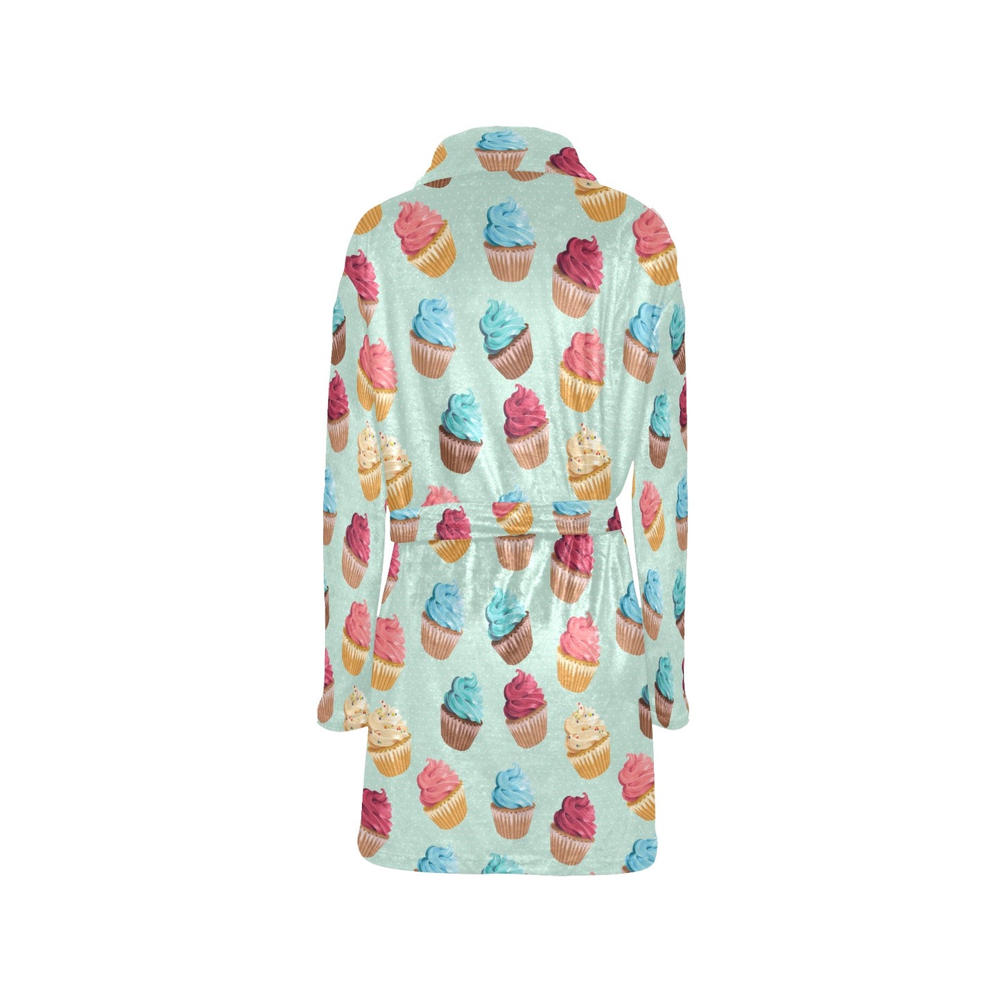 Cupcake Pattern Print Design 01 Women's Fleece Robe