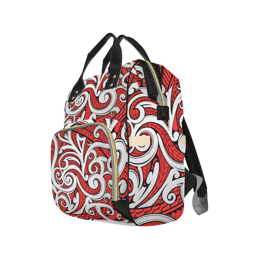 Maori Polynesian Themed Design Print Diaper Bag Backpack