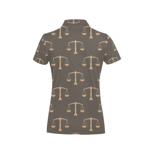Libra Pattern Print Design 01 Women's Polo Shirt