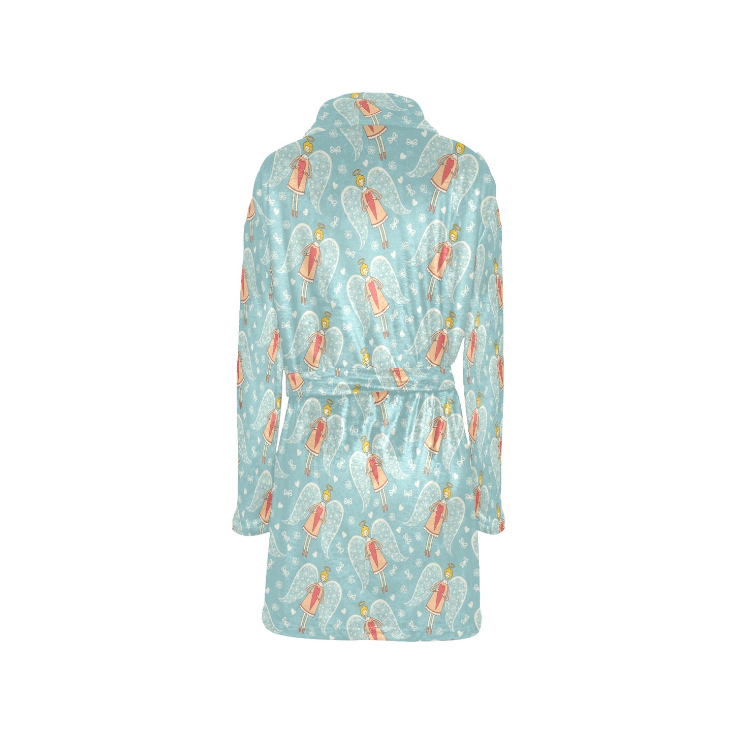 Angel Pattern Print Design 01 Women's Fleece Robe