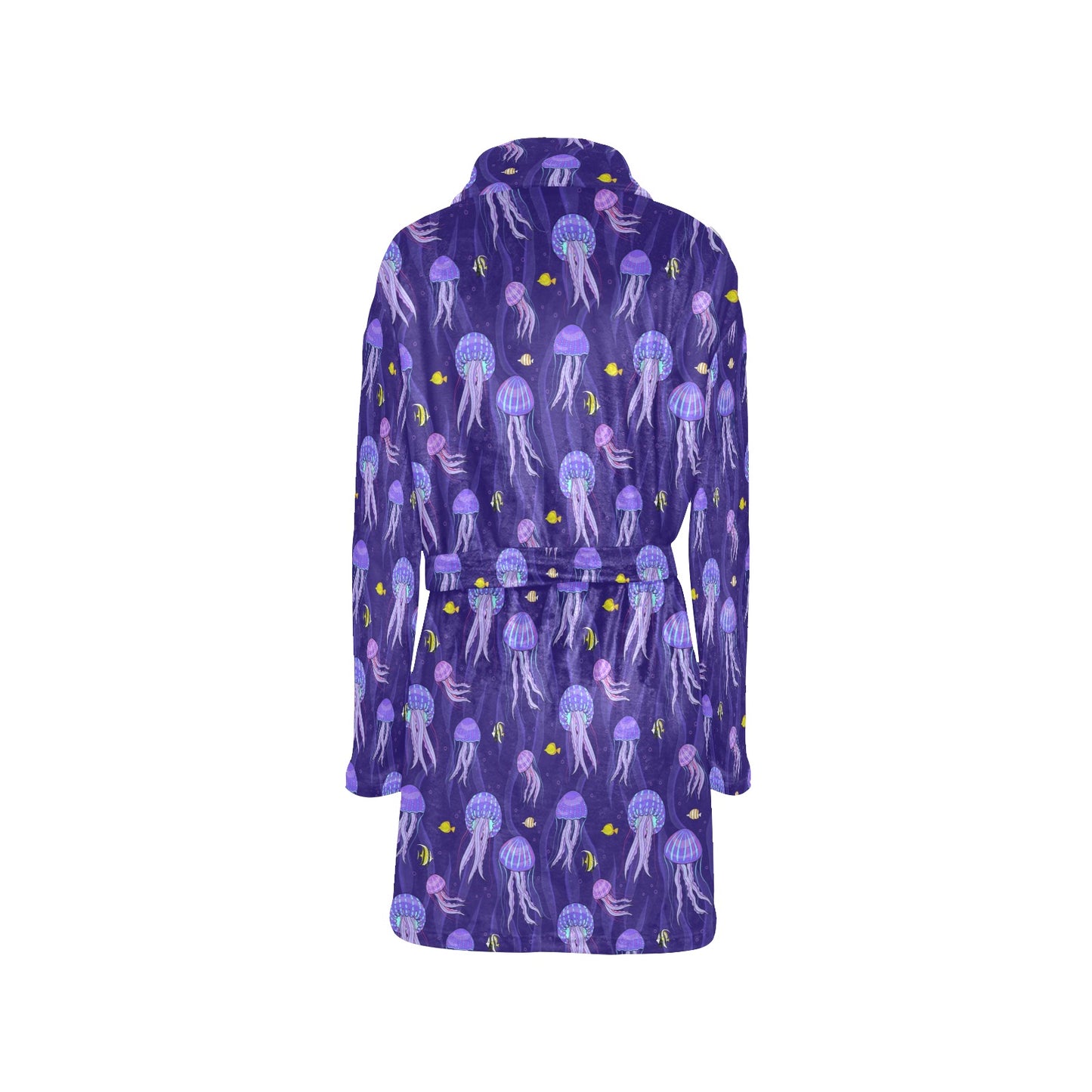 Jellyfish Style Print Women's Fleece Robe