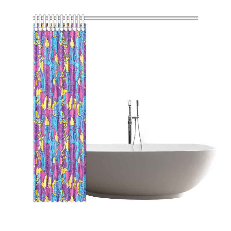 Psychedelic Mushroom Pattern Print Design A03 Shower Curtain