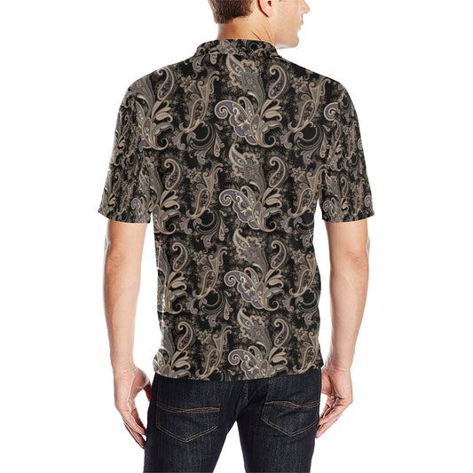 Paisley Mandala Design Print Men Polo Shirt