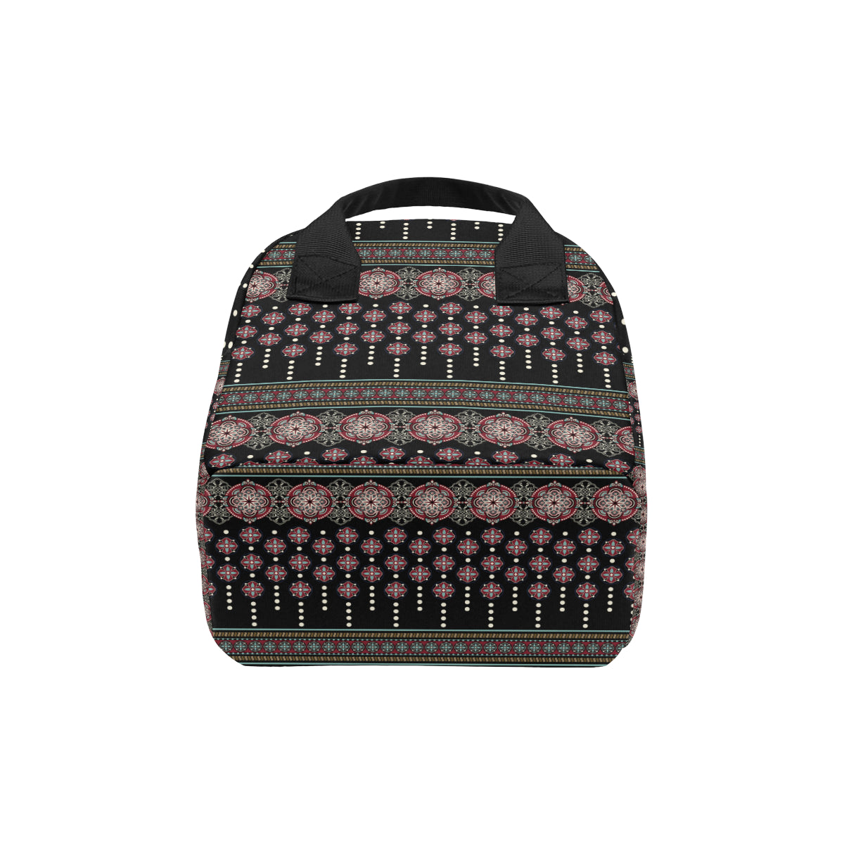 Ethnic Dot Style Print Pattern Insulated Lunch Bag