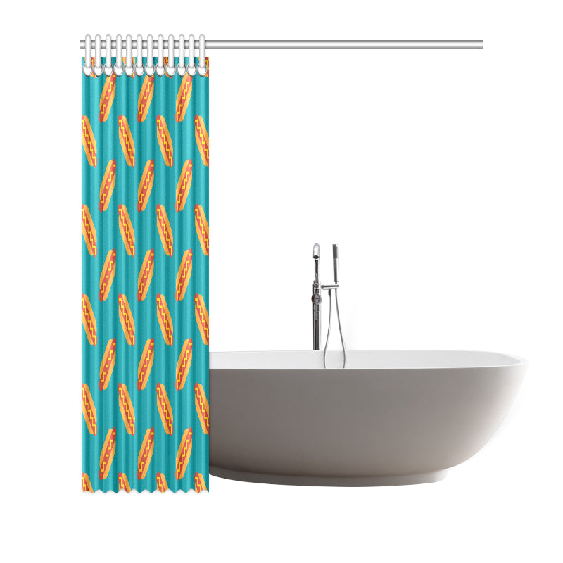 Hot Dog Pattern Print Design 03 Shower Curtain
