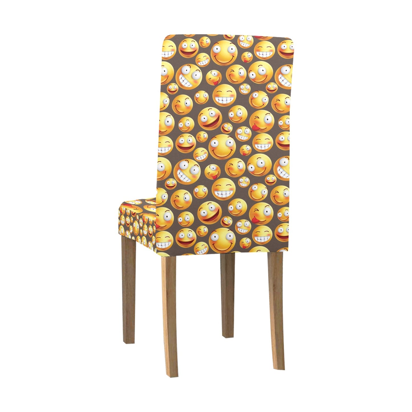 Smiley Face Emoji Print Design LKS303 Dining Chair Slipcover