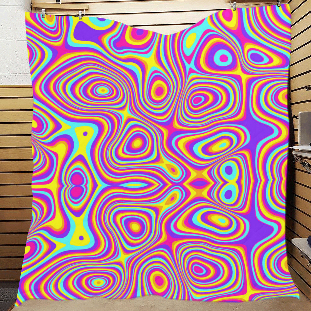 Liquid Pattern Print Design 06 Premium Quilt