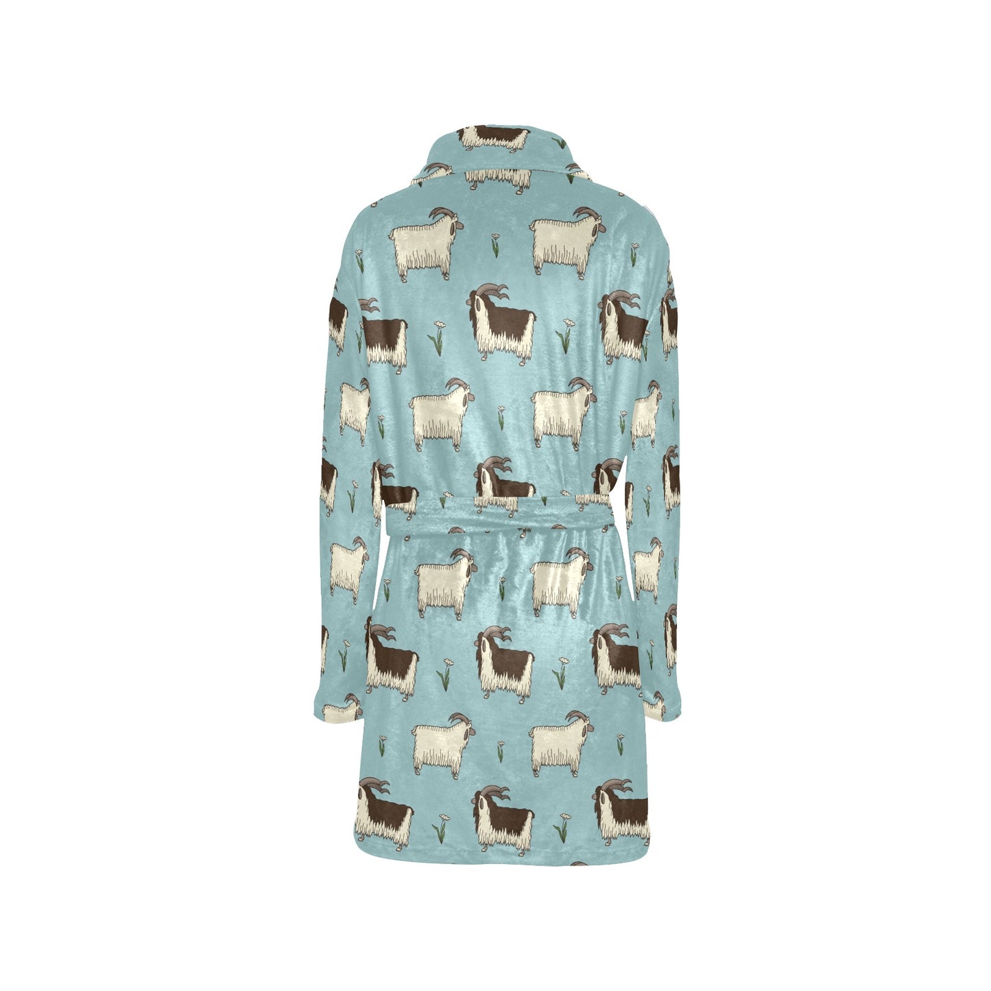 Goat Pattern Print Design 02 Women's Fleece Robe