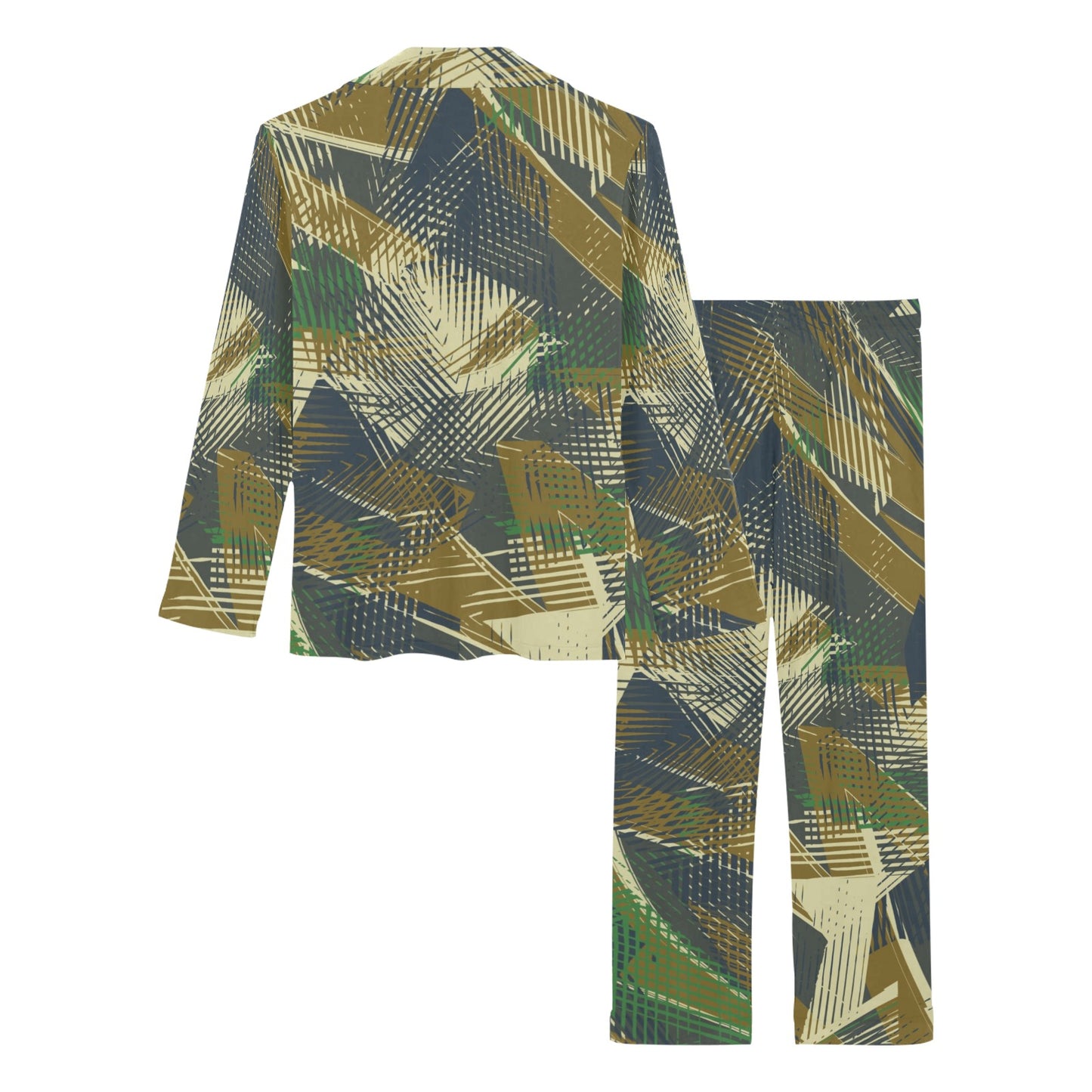 Military Camouflage Pattern Print Design 01 Women's Long Pajama Set
