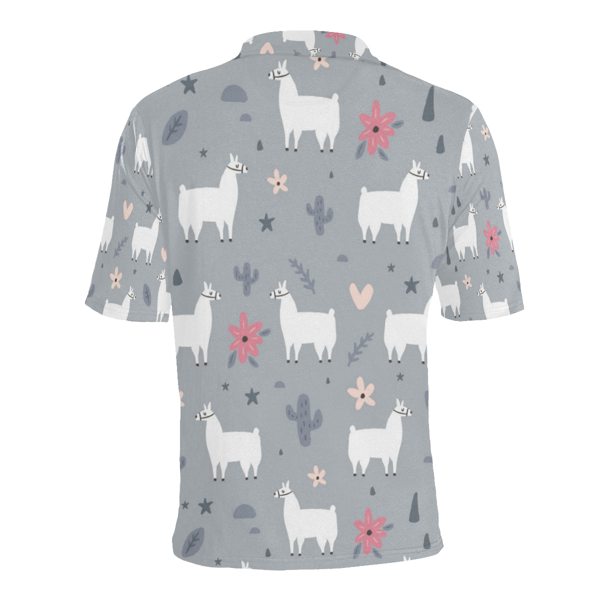 Llama Pattern Print Design 010 Men Polo Shirt