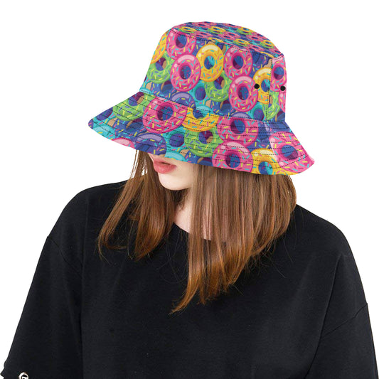 Donut Pattern Print Design DN010 Unisex Bucket Hat