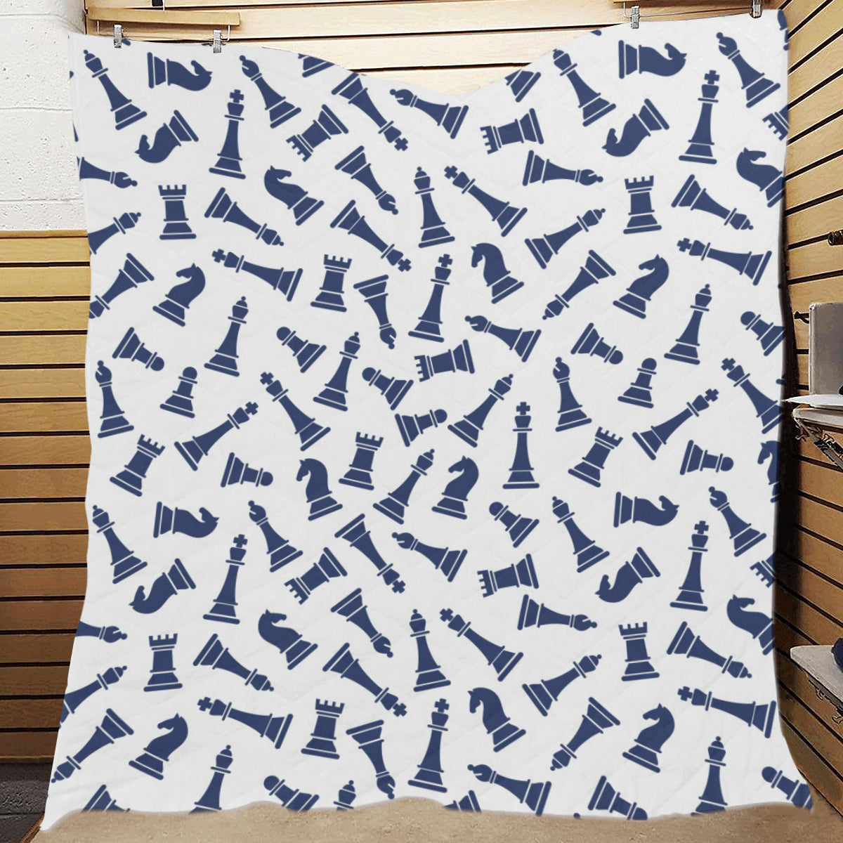Chess Pattern Print Design 03 Premium Quilt