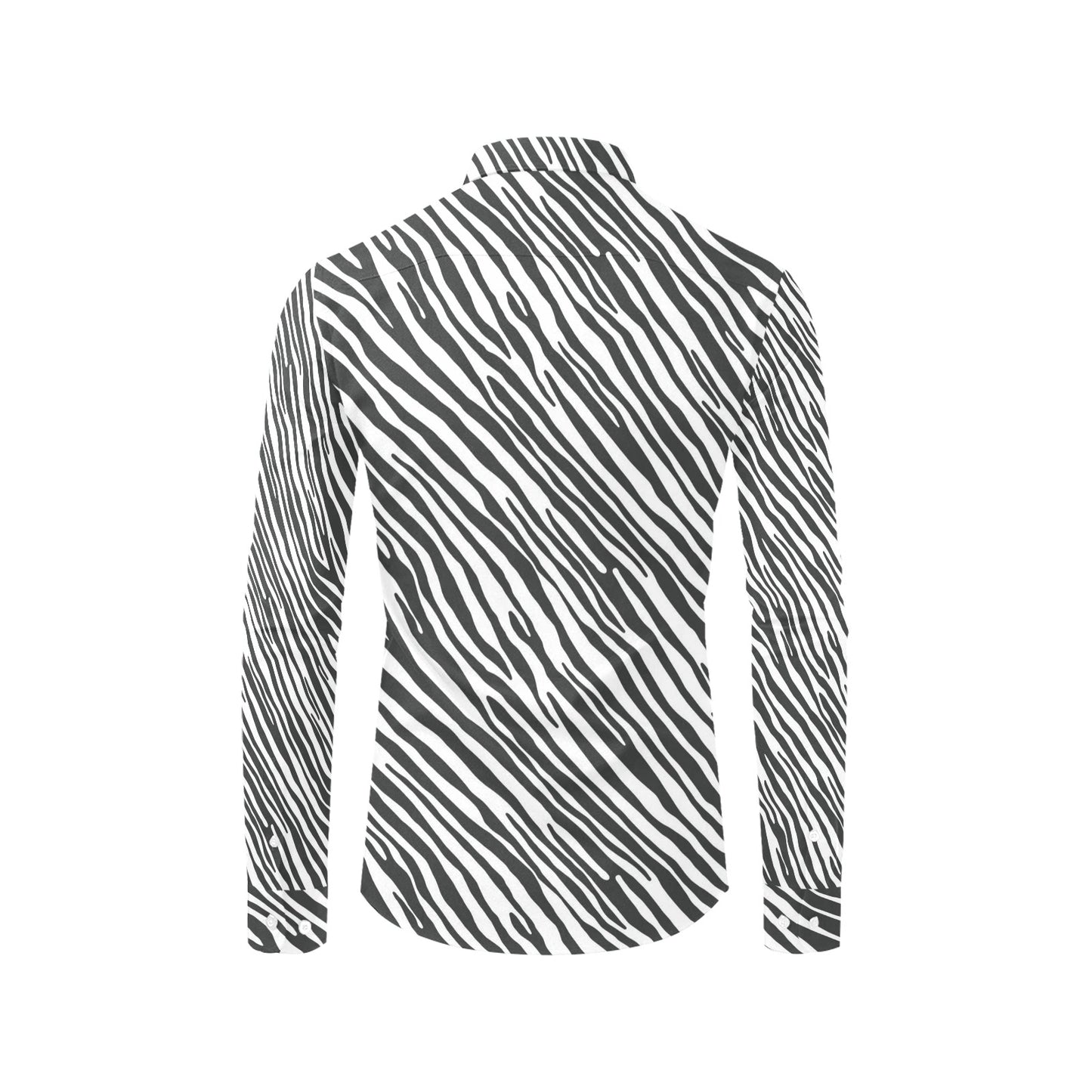 Zebra Classic Print Design LKS302 Men's Long Sleeve Dress Shirt