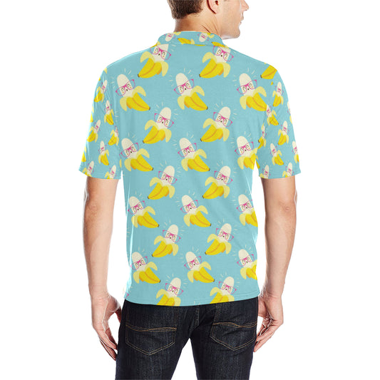 Banana Pattern Print Design BA07 Men Polo Shirt