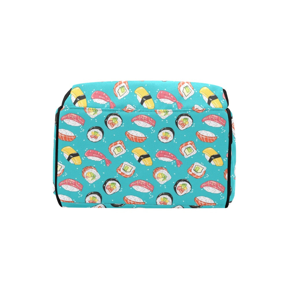 Sushi Print Design LKS305 Diaper Bag Backpack
