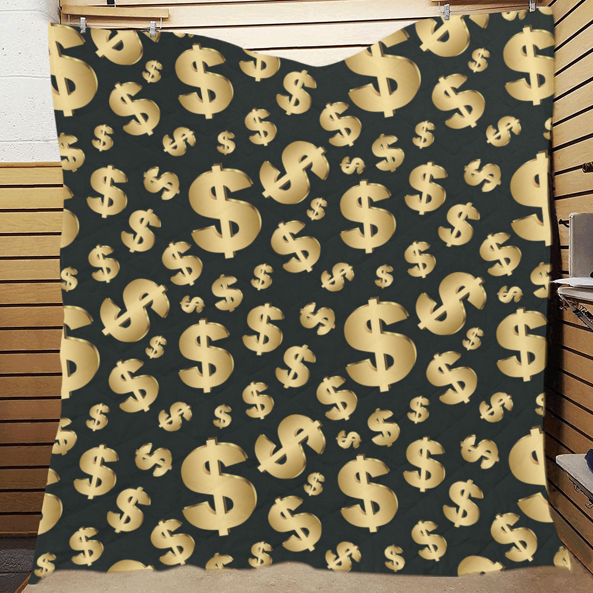 Dollar Pattern Print Design DO04 Premium Quilt