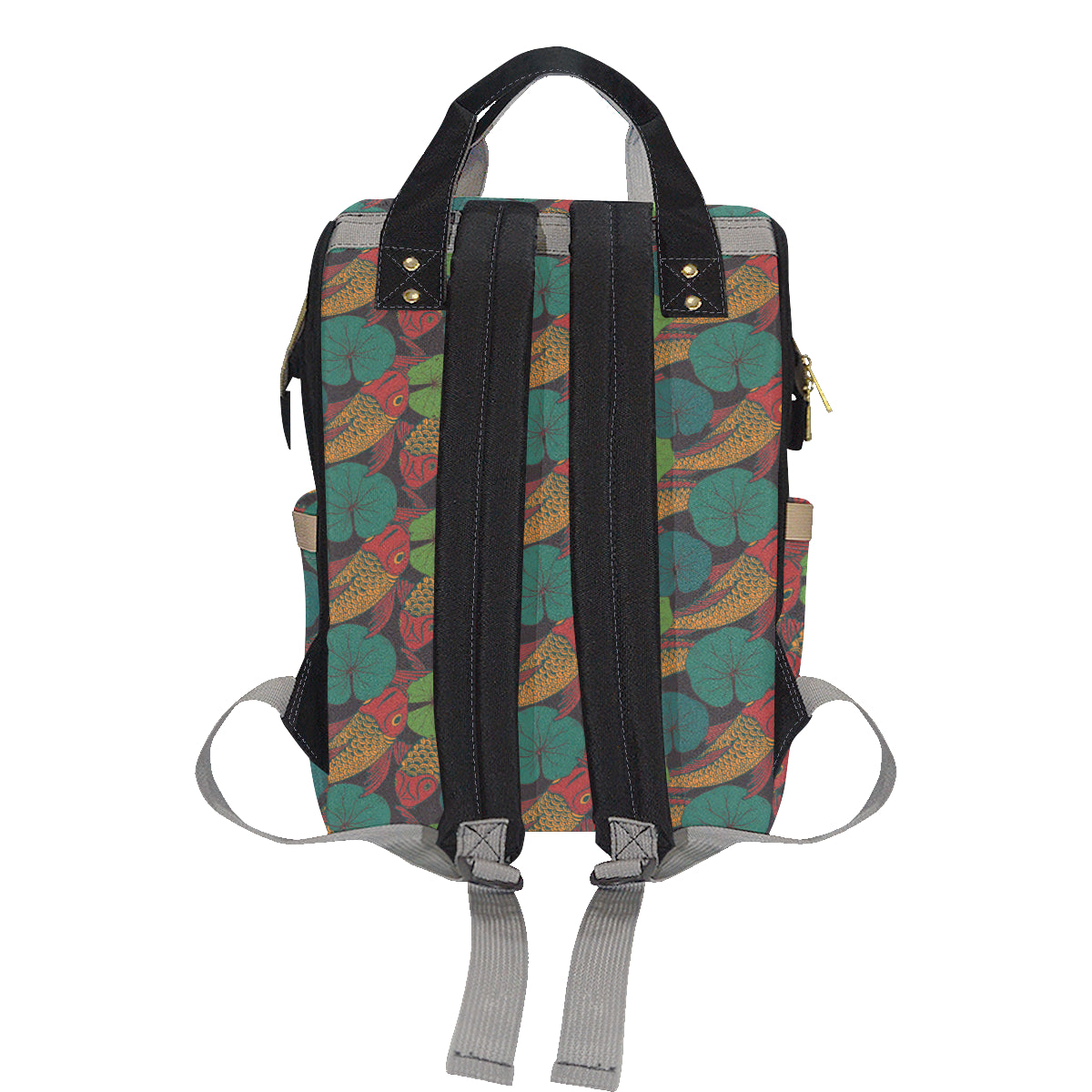 KOI Fish Pattern Print Design 01 Diaper Bag Backpack