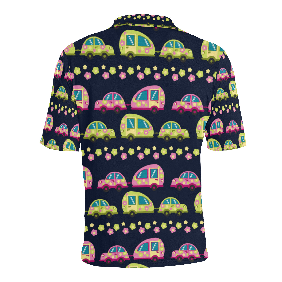 Camper Cute Camping Design No 3 Print Men Polo Shirt