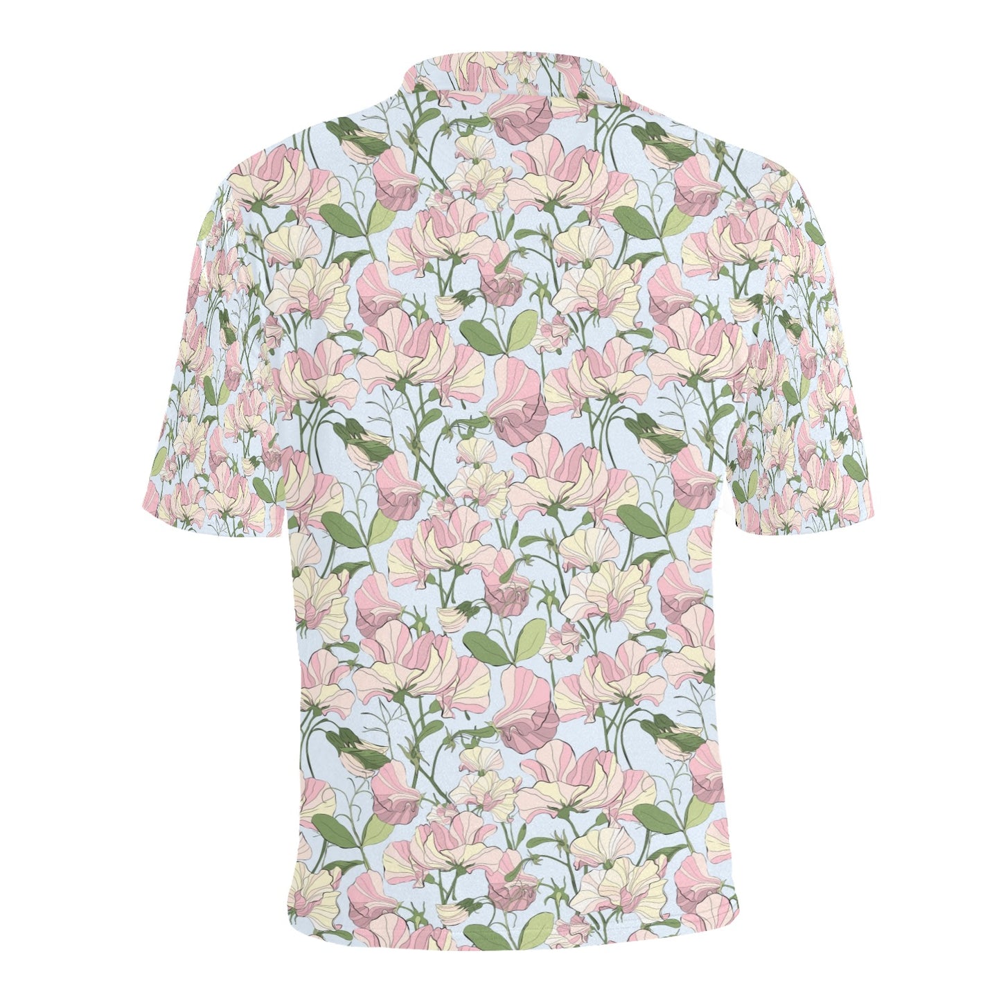 Sweet Pea Print Design LKS304 Men Polo Shirt