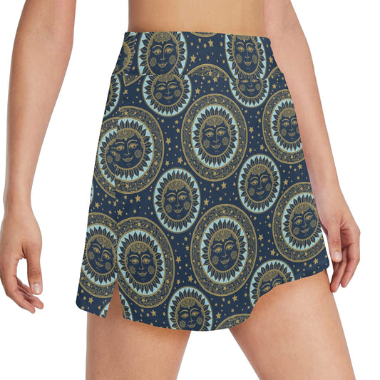Boho Sun Dream 17" Golf & Pickleball Skort with Pockets