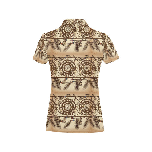 Dream catcher vintage native Women's Polo Shirt
