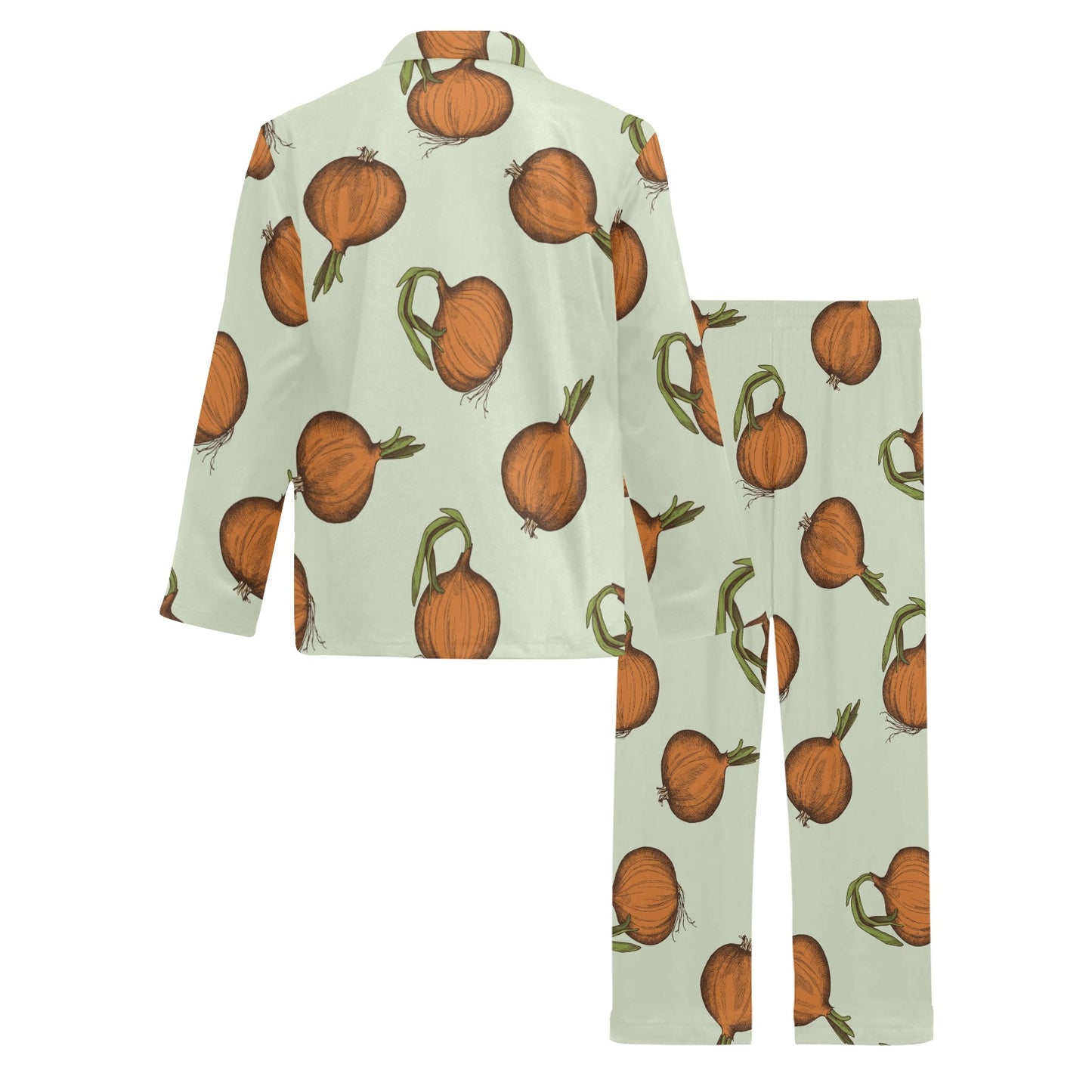 Onion Pattern Print Design A05 Men's Long Pajama Set