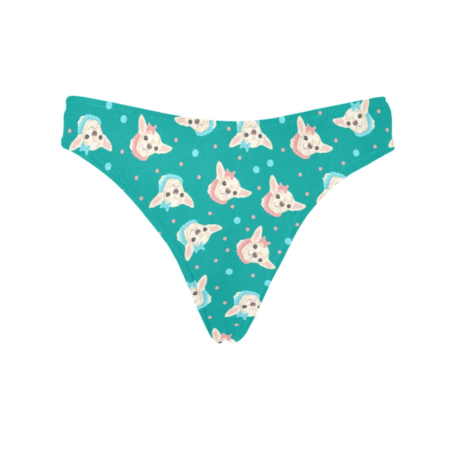 Chihuahua Polka Dot Pattern Women's Thongs