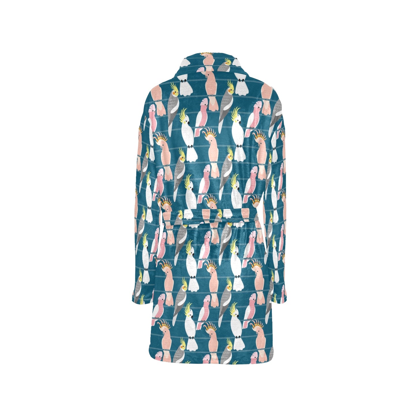 Cockatoo Print Design LKS401 Women's Fleece Robe