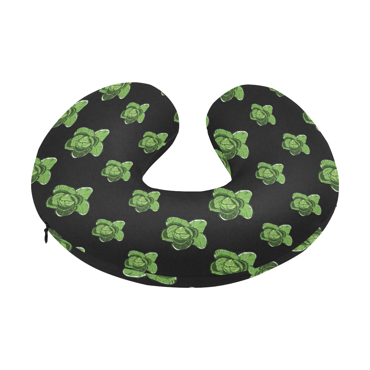 Cabbage Pattern Print Design 03 U-Shaped Travel Neck Pillow