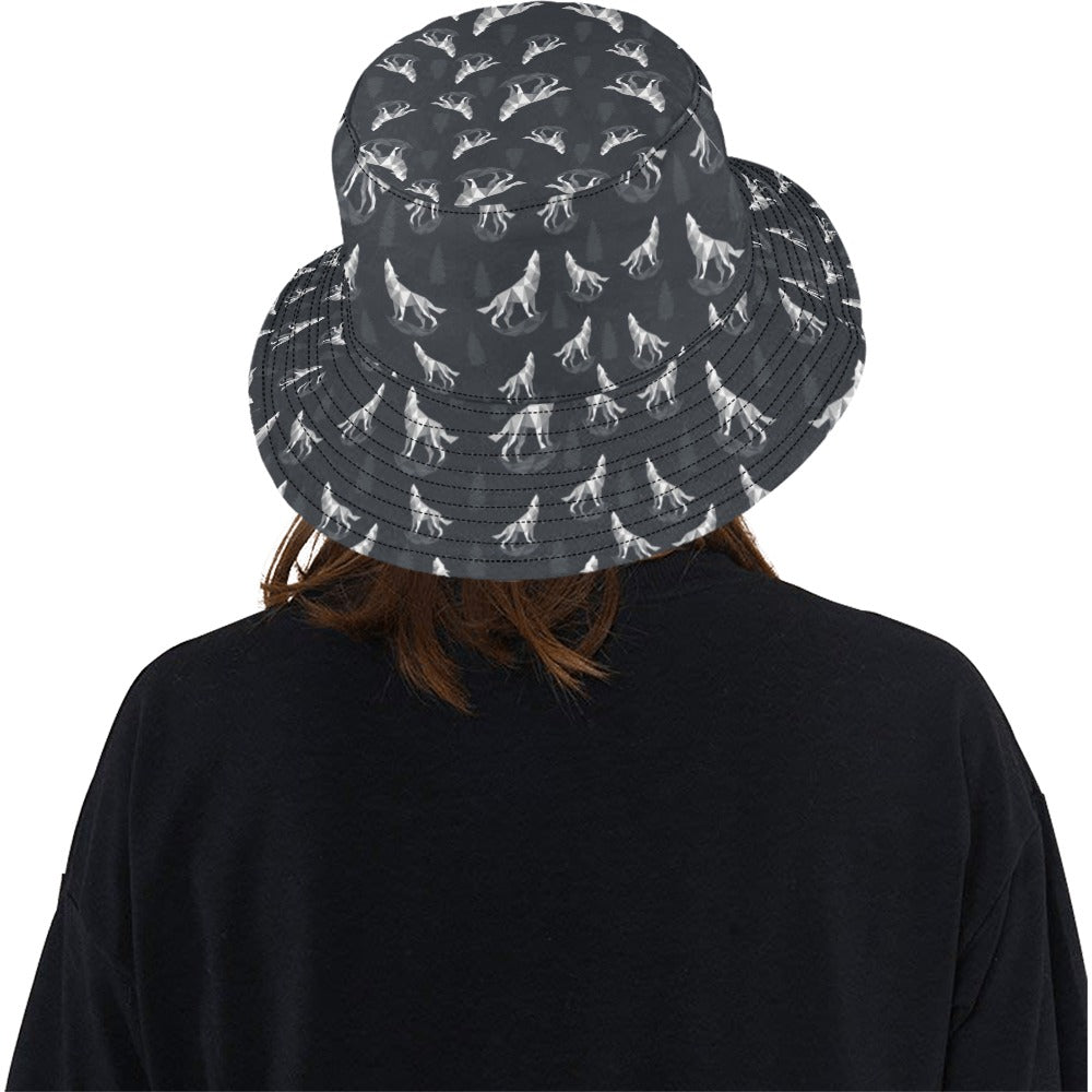 Wolf Print Design LKS303 Unisex Bucket Hat