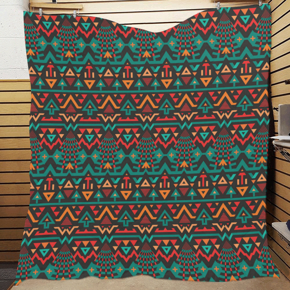 Aztec Pattern Print Design 04 Premium Quilt