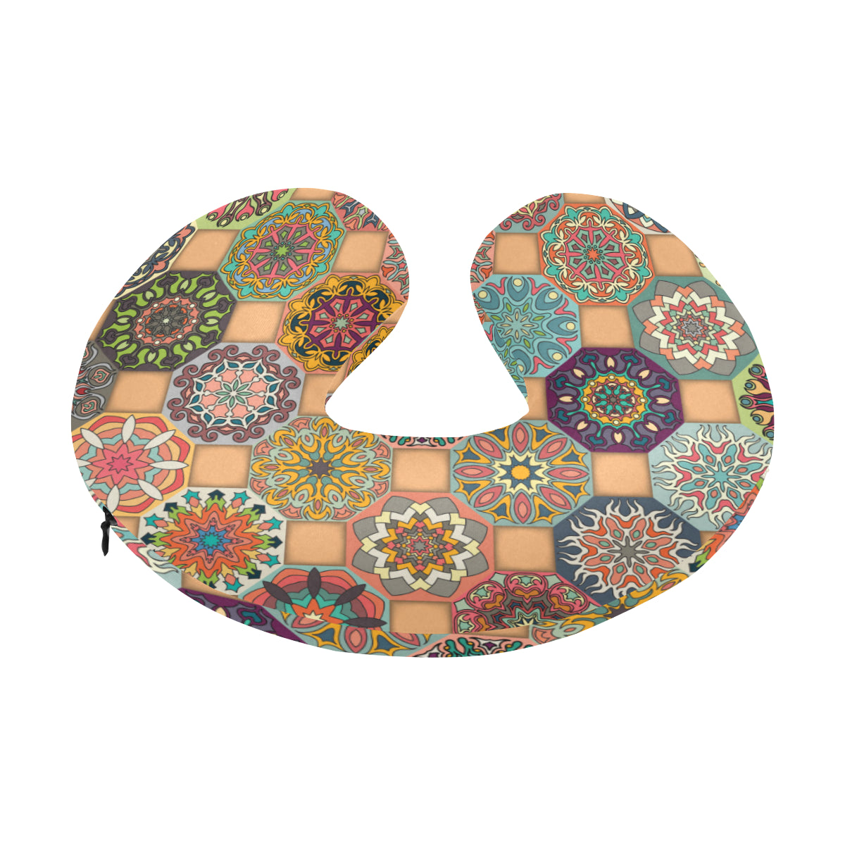 Boho Pattern Print Design 07 U-Shaped Travel Neck Pillow