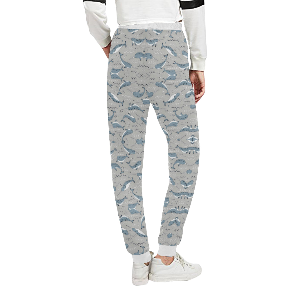 Narwhal Pattern Print Unisex Sweatpants