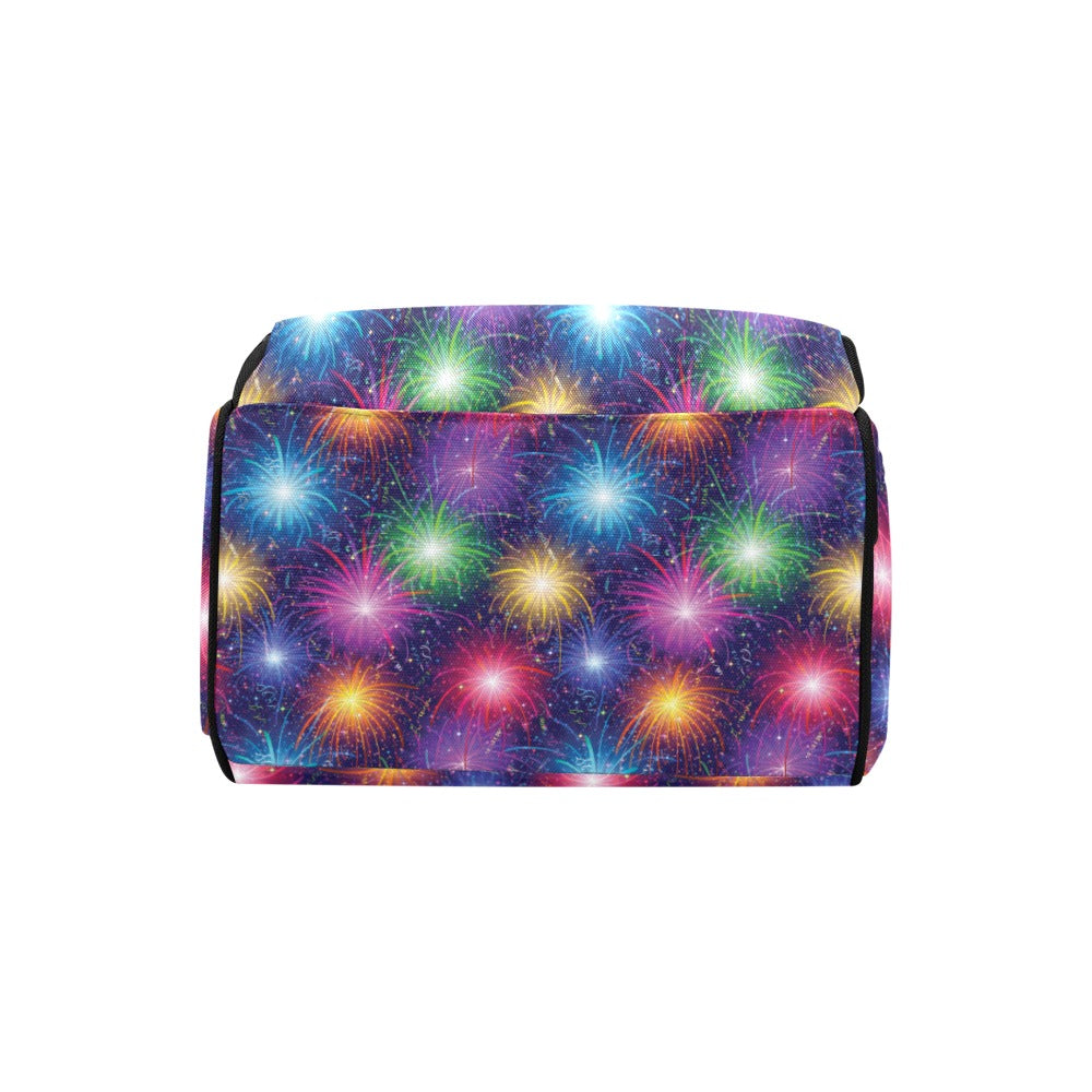 Firework Colorful Print Design LKS301 Diaper Bag Backpack
