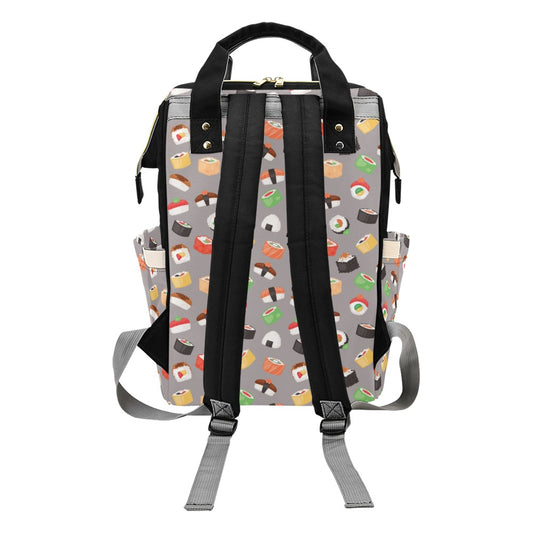 Sushi Print Design LKS307 Diaper Bag Backpack