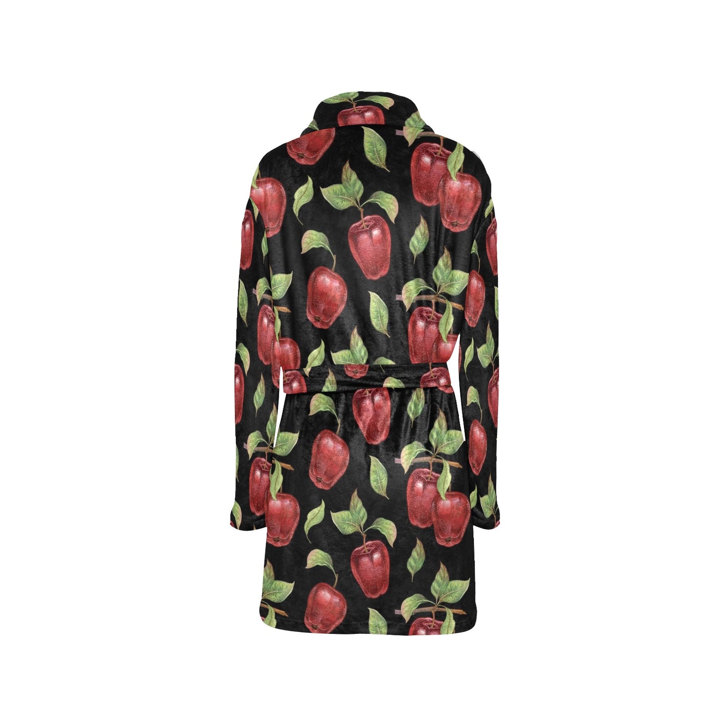 Apple Pattern Print Design AP011 Women's Fleece Robe